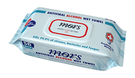 56 Pcs Antiviral Alcohol Wet Towel